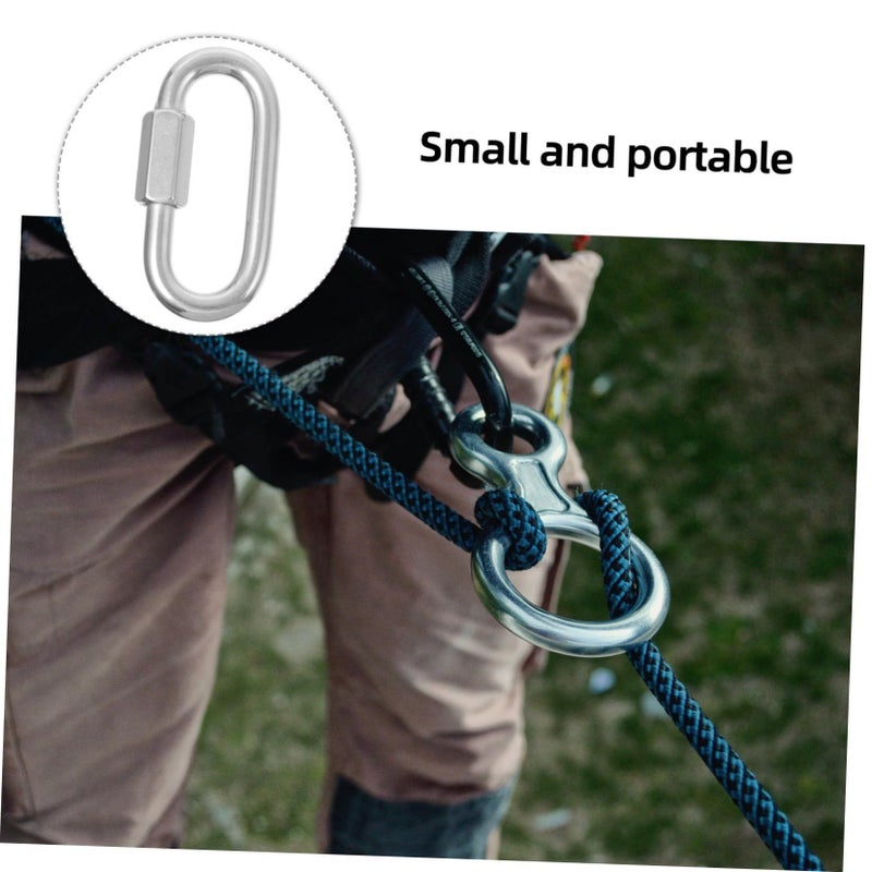 6pcs Heavy Duty Quick Link Chain Connector Clips For Outdoor Equipment Repair Carbon Steel - Image 4
