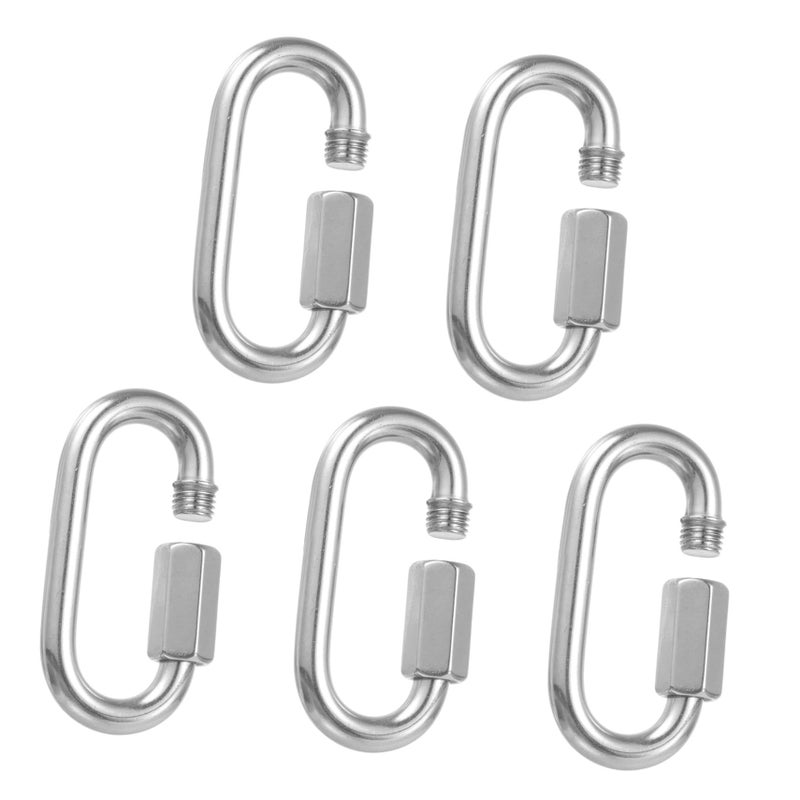 6pcs Heavy Duty Quick Link Chain Connector Clips For Outdoor Equipment Repair Carbon Steel - Image 2