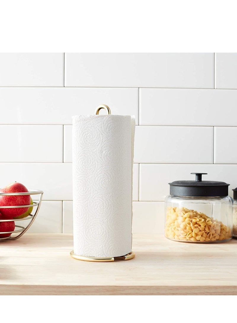 MIXDE Kitchen Paper Roll Holder, European tissue holder Stainless Steel Paper Towel holder for Kitchen Countertops and Dining Tables, Fits Standard and Jumbo Rolls - Image 4