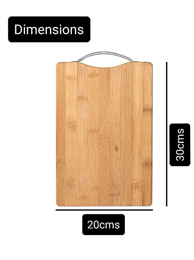 ARTO Thick Non Slip Bamboo Wooden Kitchen Chopping, Cutting, Slicing Board with Holder for Fruits Vegetables & Meat (30cm x 20cm x1.8) - Image 3