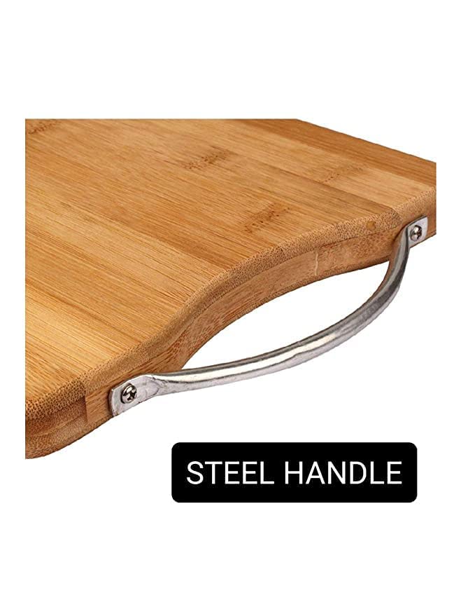 ARTO Thick Non Slip Bamboo Wooden Kitchen Chopping, Cutting, Slicing Board with Holder for Fruits Vegetables & Meat (30cm x 20cm x1.8) - Image 4
