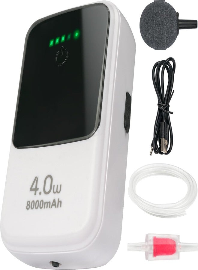 Ghosthorn Silent Dual Operating Mode Rechargeable Aerator for Fish, Large Capacity Aquarium Air Pump with Universal Clip for Most Bait Buckets 8000mAh - Image 1