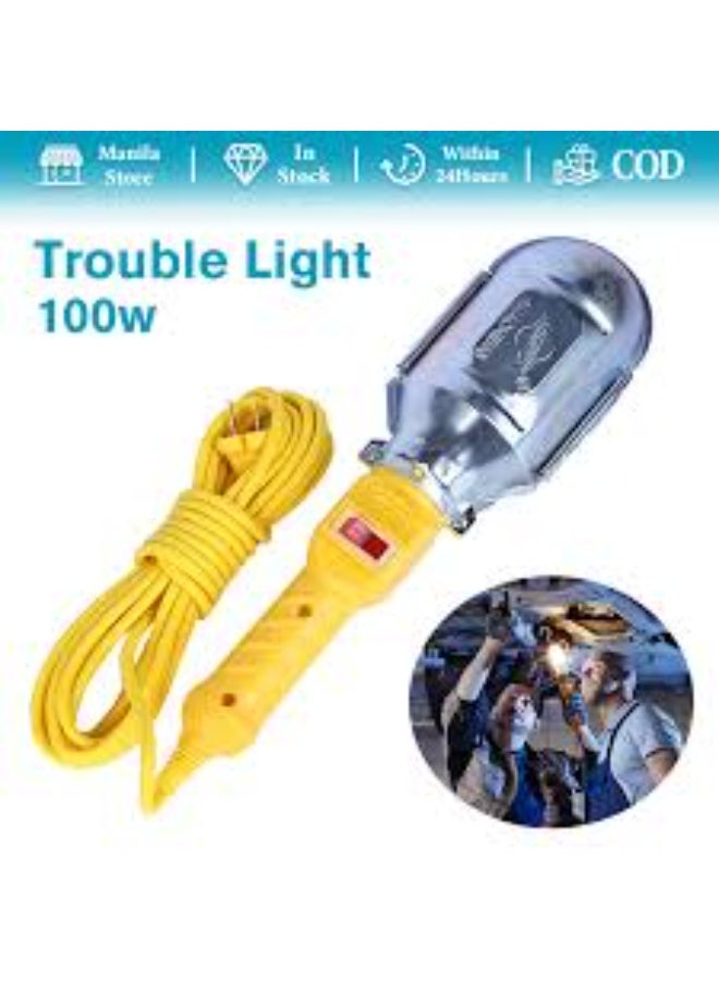 مصباح عمل متوهج عالي التحمل مزود بواقي معدني وسلك طويل - مثالي للبناء والميكانيكا والاستخدام الخارجي - Image 3