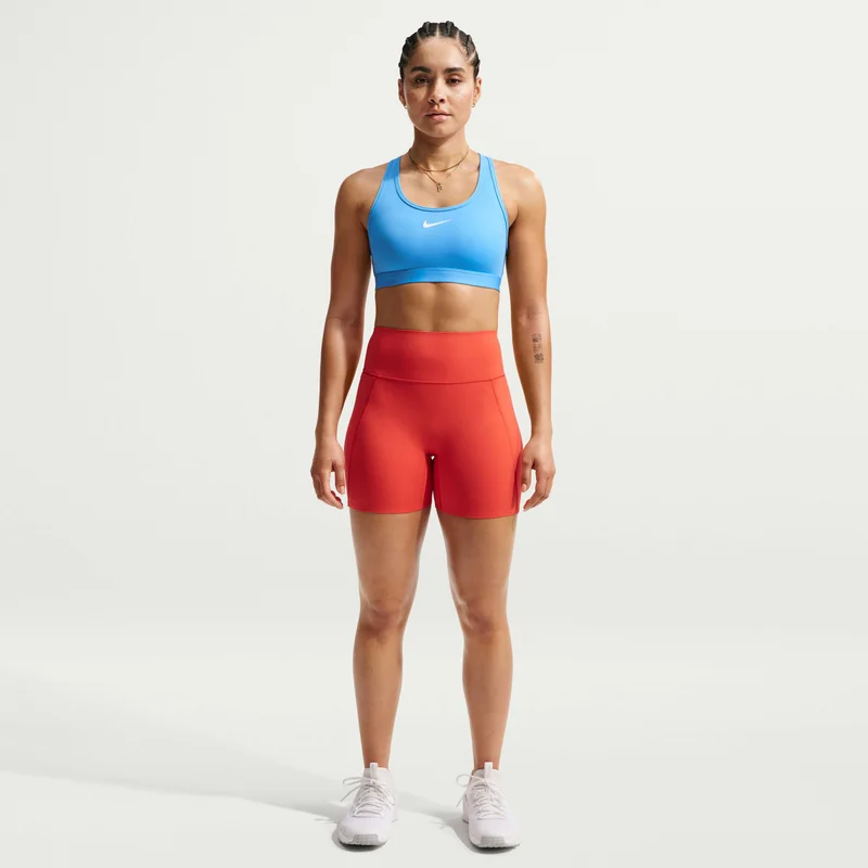 Nike Blue Women's Dri-FIT Swoosh Medium-Support Training Sports Bra for Women | Best Price UAE