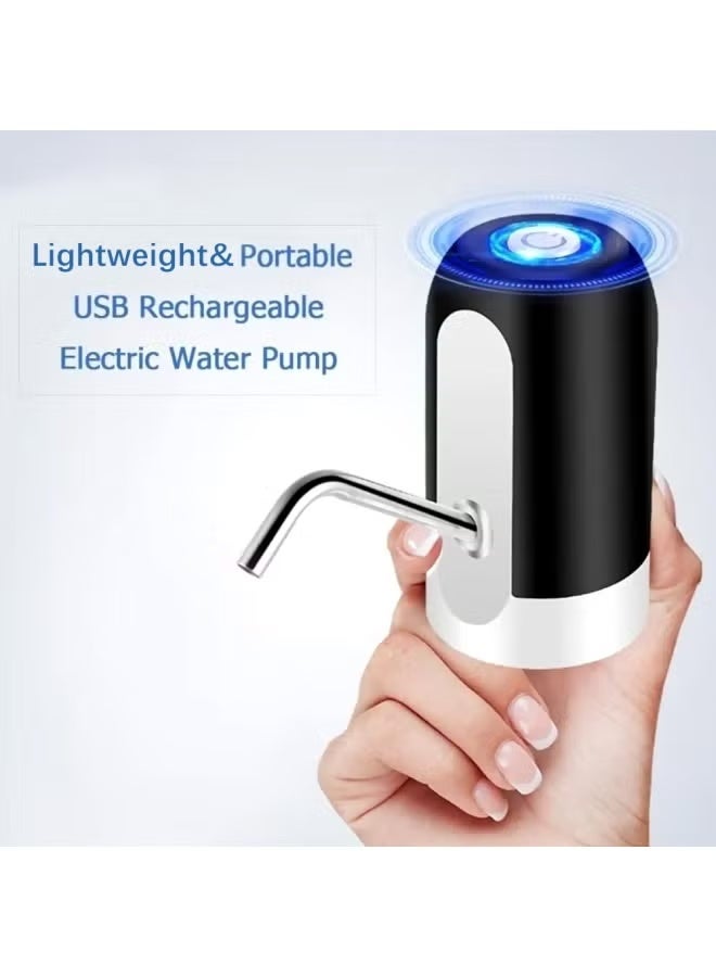 NEWSTAR Newstar 1200 mAh Automatic Water Bottle Pump – USB Rechargeable Electric Drinking Water Dispenser, Black, 8 × 8.3 × 13.8 cm - Image 2