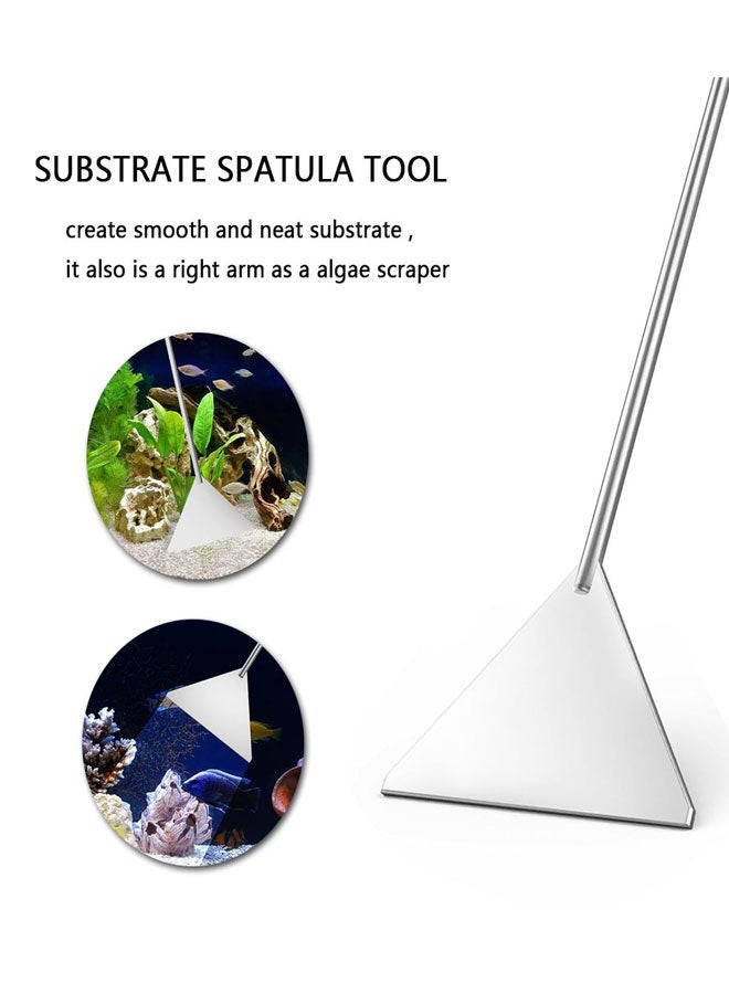 HAWAWA Aquarium Aquascape Tools Kit, Stainless Steel Aquatic Plants Tools, 4 in 1 Anti-Rust Aquascaping Tweezers Scissors Spatula Tool Set for Fish Tank Cleaning Plant Trimming - Image 5