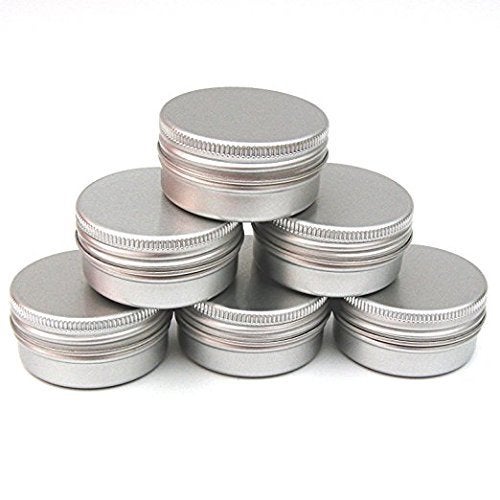 CTKcom 2-Ounce Metal Tins Screw Top Flat Aluminum Silver Slide Round Tin Containers For Lip Balm,Crafts,Cosmetic,Candles,Travel Storage Kit (Pack of 10) - Image 3