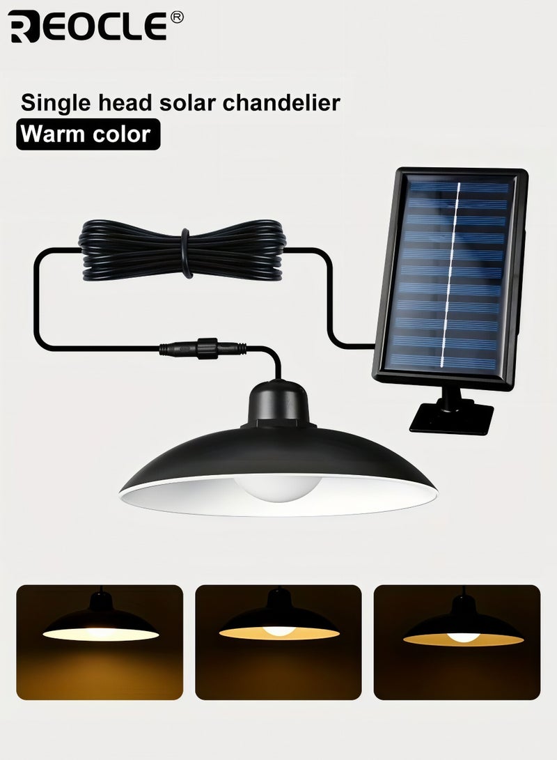 REOCLE Solar Pendant Light with Remote Control Rechargeable Solar LED Bulb Sturdy Suspension System Waterproof Material Solar Hanging Light Suitable for Barn Storage Yard - Image 3