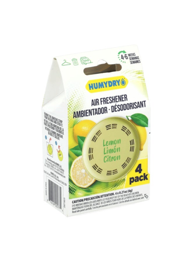 HUMYDRY 4-Piece Lemon Scent Air Freshener Disc Yellow - Image 3