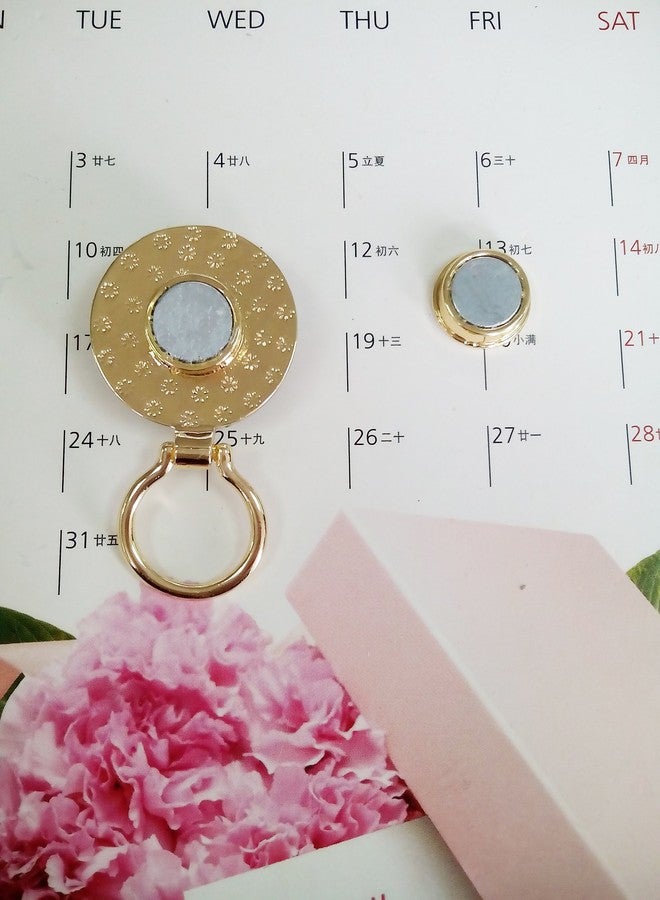 MANZHEN Transparent Glass Natural Abalone Paua Shell Magnetic Eyeglass Holder for Shirt（Gold） - Image 5