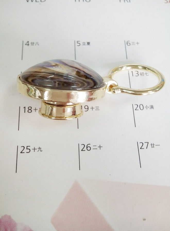 MANZHEN Transparent Glass Natural Abalone Paua Shell Magnetic Eyeglass Holder for Shirt（Gold） - Image 3