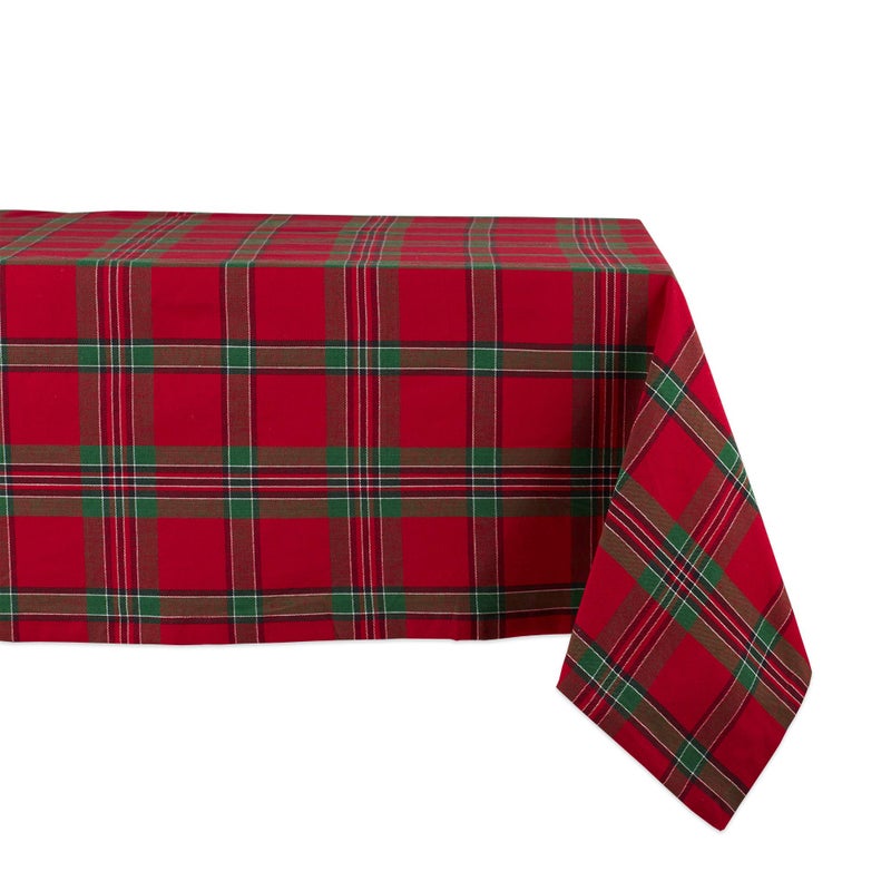 DII DII Farmhouse Christmas Plaid Dining Table  Kitchen Dcor Holiday Tablecloth 60x120 Red  Green 
