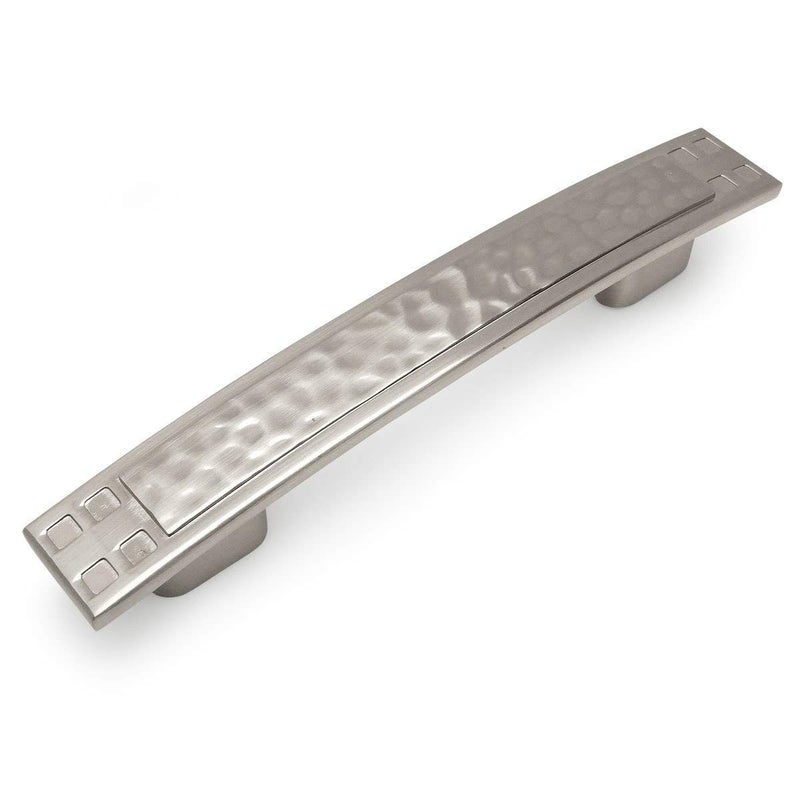 Cosmas 10 Pack 10557SN Satin Nickel Hammered Cabinet Handle Pull Hardware 3 Inch 76mm 334 Inch 96mm Hole Centers