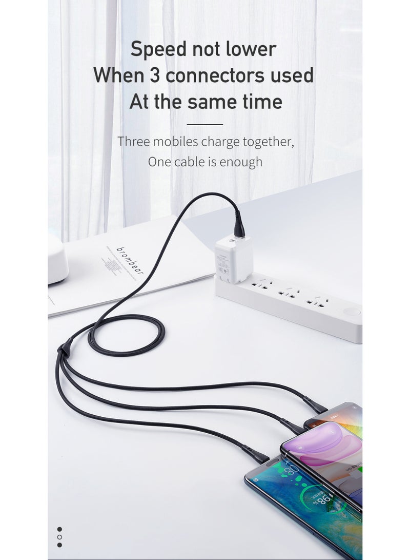 مكدودو Mcdodo كابل شحن متعدد 3 في 1 (Lightning + Micro + Type-C) 1.2 متر (بحد أقصى 3A) - Image 3