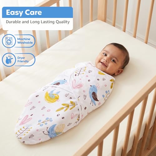 a baby cherry - Baby Swaddle Wrap for New Born || Adjustable Swaddle for New Born Baby || 100% Cotton Soft Baby Blanket for 0-6 Months - Pack of 2 (Multi-Color, 200 GSM) - Image 5