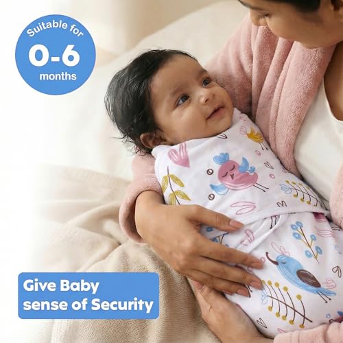 a baby cherry - Baby Swaddle Wrap for New Born || Adjustable Swaddle for New Born Baby || 100% Cotton Soft Baby Blanket for 0-6 Months - Pack of 2 (Multi-Color, 200 GSM) - Image 4