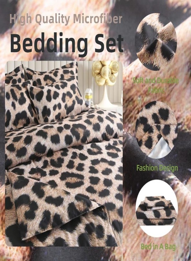 SDY 7PCS Leopard Queen Comforter Set, Animal Print Comforter Set Queen,Soft Cheetah Print Leopard Print Bedding Comforter Set Queen, Bedroom Comforter Sets Queen for Kids, Toddler, Girls, Boys - Image 4