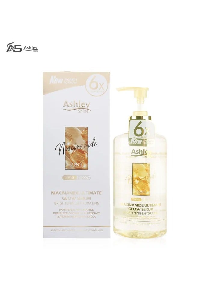 آشلي سيروم أشلي شاين نياسيناميد النقي للوجه والجسم، مرطب ومبيض للبشرة، 520 مل - Image 1