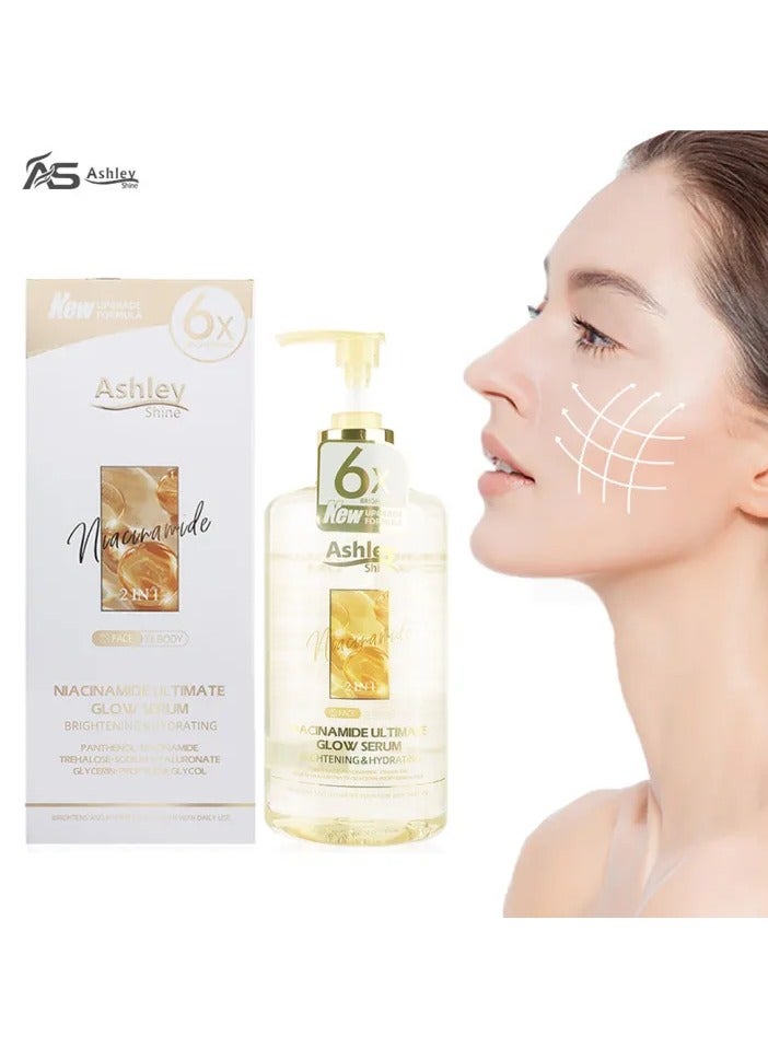 آشلي سيروم أشلي شاين نياسيناميد النقي للوجه والجسم، مرطب ومبيض للبشرة، 520 مل - Image 2