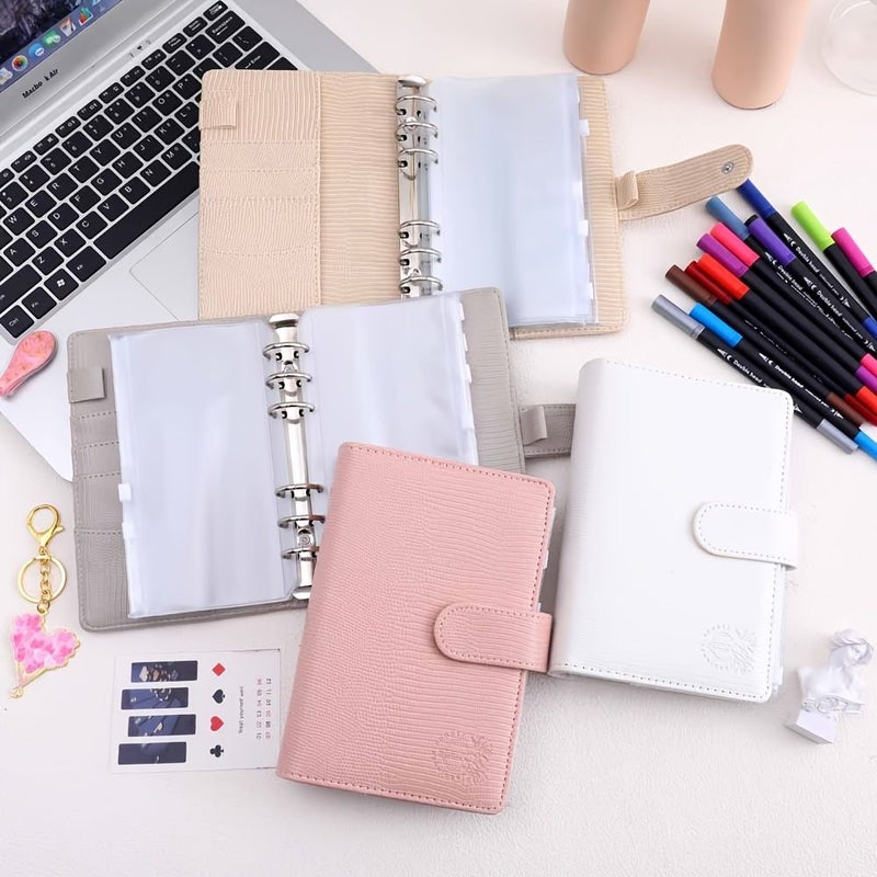 Grey A6 Budget Binder With 8 Envelopes Money Organization System - Image 1