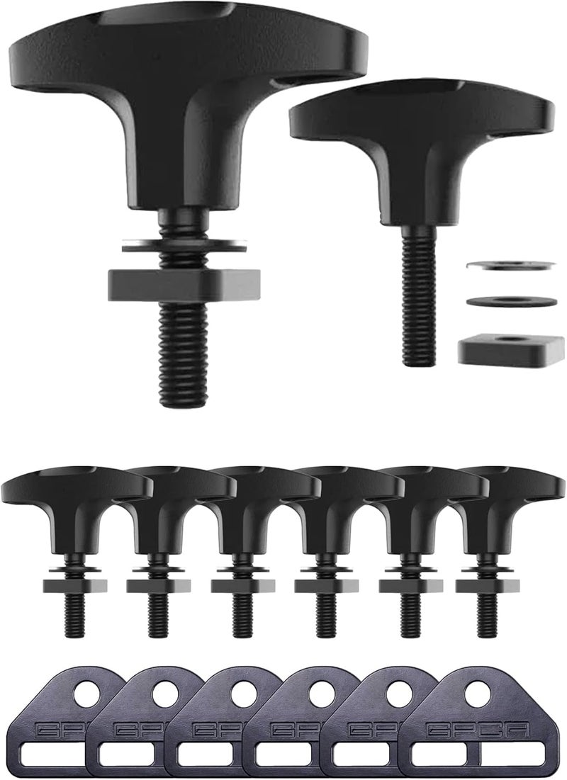 GPCA Quick-Release T-Handle GP Anchor Bolts with D-Plate Set - Heavy-Duty Jeep Wrangler Accessories - Image 1
