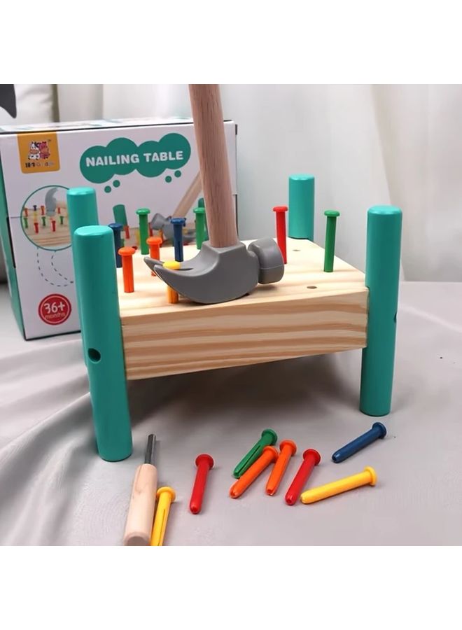 Five Color Knocking Nail Hammer Toy For Kids Hand Eye Coordination Skill Development - Image 5