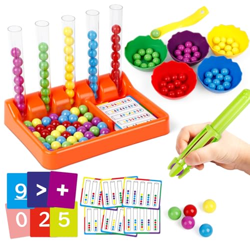 Broytain Counting and Color Sorting Toys for ToddlersMath Manipulatives Match Games Educational Learning Fine Motor SkillsSTEM Preschool Kindergarten Learning Activities - Image 1