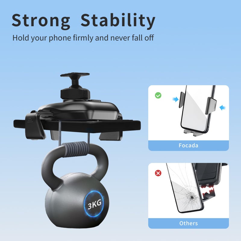 Focada Car Phone Holder for Toyota RAV4 2013-2018,Vehicle-Specific Dashboard Phone Mount,360Â° Rotating Adjustable Phone Cradle,Stable Clip Design Cell Phone Holder,Toyota RAV4 Auto Interior Accessories - Image 4