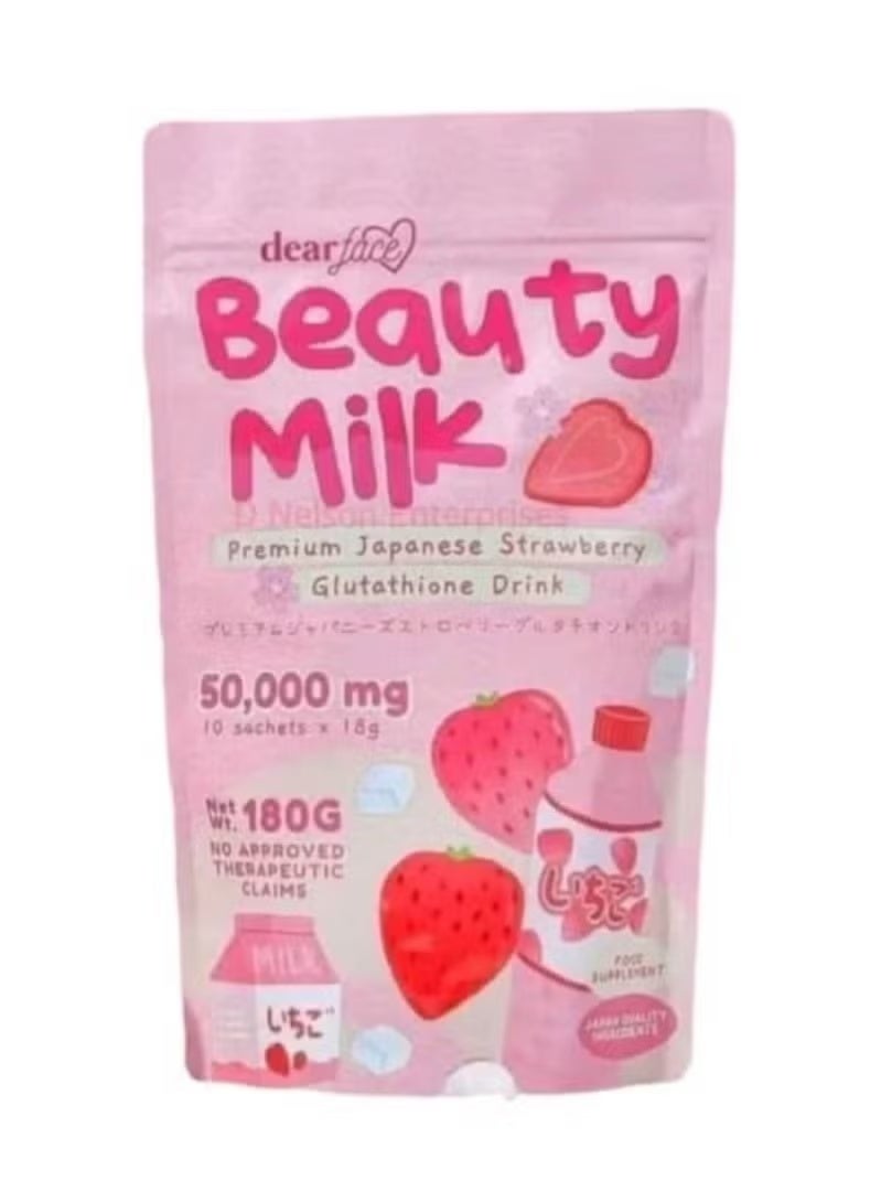dear face Beauty Milk Premium Strawberry Glutathione Drink