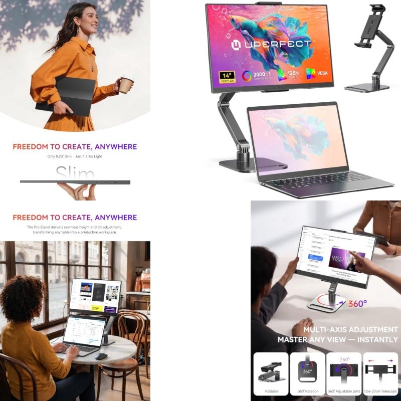 جينيريك Uperfcet Portable Monitor 14 14 inch