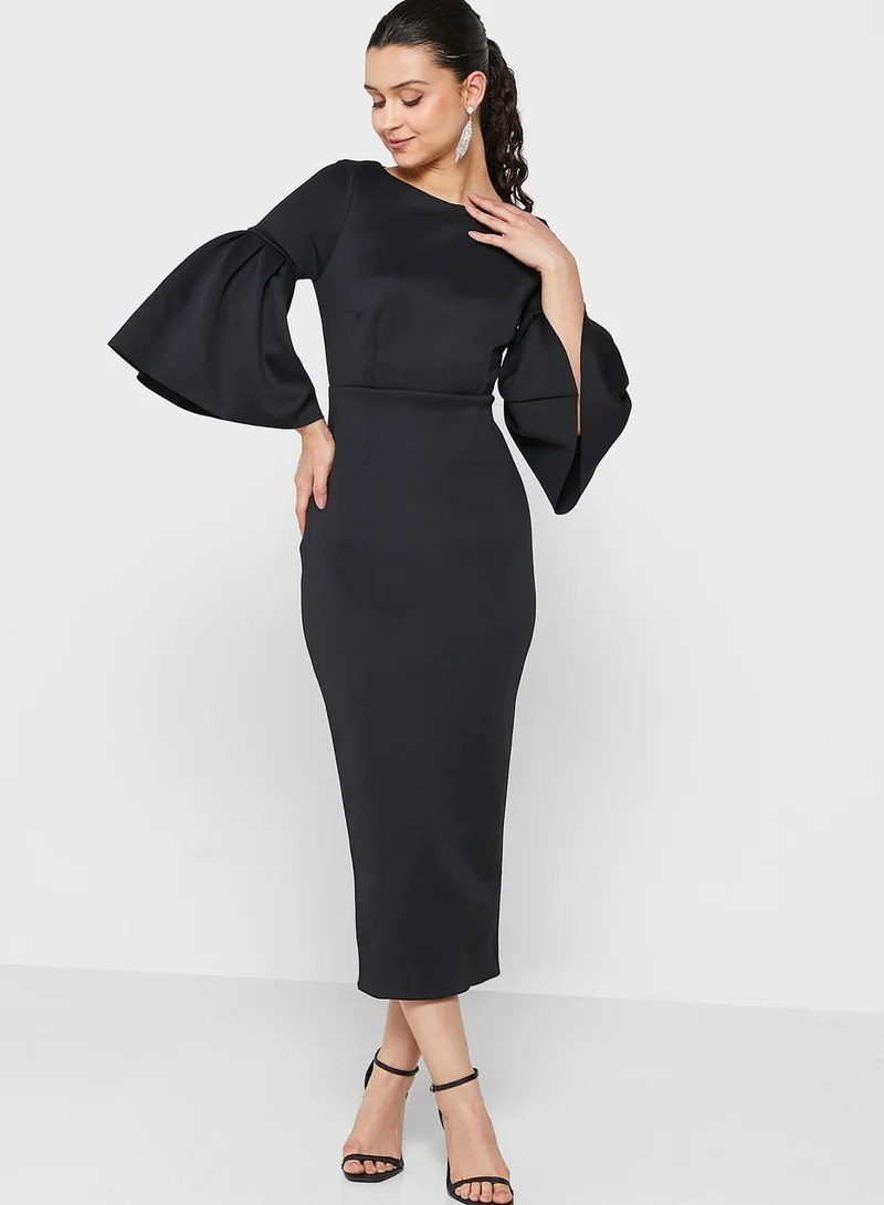 RIVER ISLAND Bell Sleeve Bodycon Dress