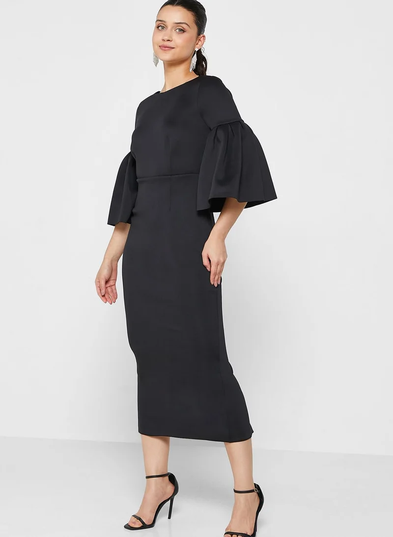 RIVER ISLAND Bell Sleeve Bodycon Dress