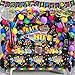 Fayoo 80s Party Decorations 90s Theme Birthday Decorations 80s Party Supplies with Back To The 80s Backdrop Tablecloth HAPPY BIRTHDAY Bannner Radio Boombox and Mobile Phone Balloon Arch Kit - Image 3