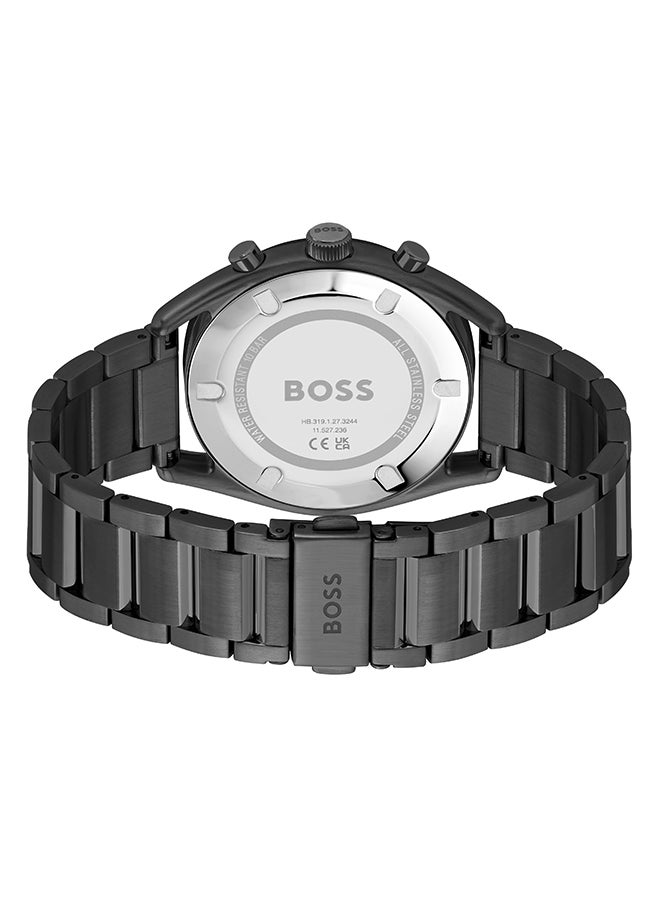 HUGO BOSS ساعة يد كرونوغراف دائرية الشكل من الستانلس ستيل للرجال 1514095 - 44 ملم  - Image 4