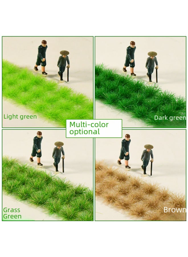 Mini Grass Cluster Grass Model Grass Cluster Micro Landscape Ornaments Static Building Sand Table Material Diy Handmade-Color:Grass Cluster Dotted Light Green  - Image 5