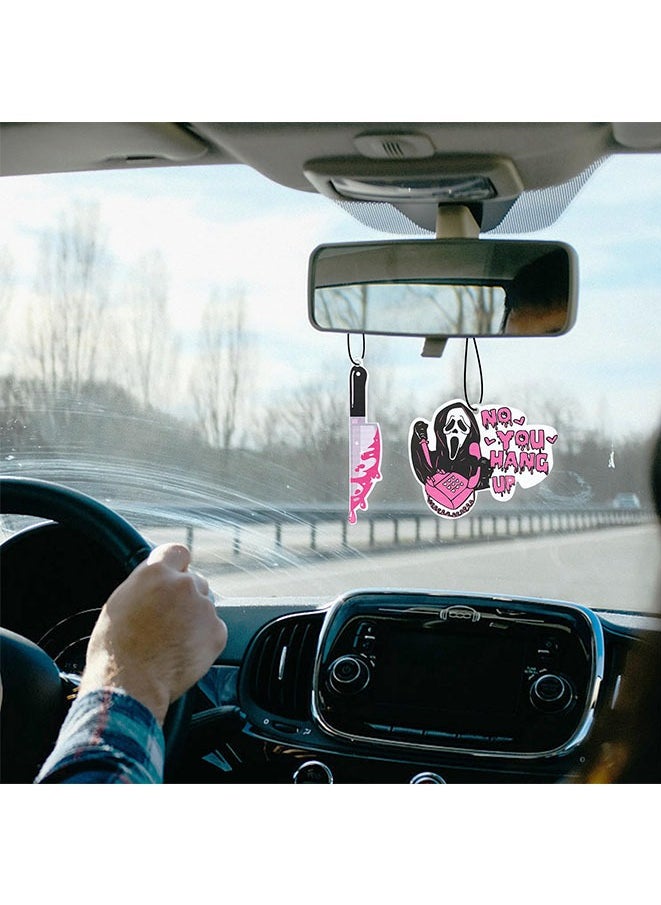 Muyixin Car Air Fresheners Pink Ghost Cute Car Interior Accessories Hanging Scents Anime Freshener Automotive Room Decor for Women Teen Girls Gift  - Image 4