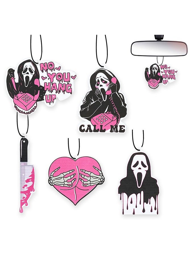Muyixin Car Air Fresheners Pink Ghost Cute Car Interior Accessories Hanging Scents Anime Freshener Automotive Room Decor for Women Teen Girls Gift  - Image 1