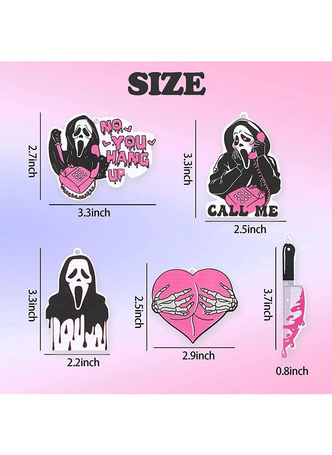 Muyixin Car Air Fresheners Pink Ghost Cute Car Interior Accessories Hanging Scents Anime Freshener Automotive Room Decor for Women Teen Girls Gift  - Image 3