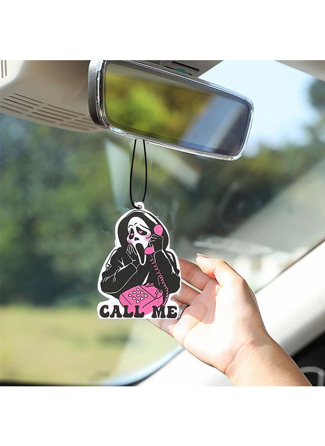 Muyixin Car Air Fresheners Pink Ghost Cute Car Interior Accessories Hanging Scents Anime Freshener Automotive Room Decor for Women Teen Girls Gift  - Image 2