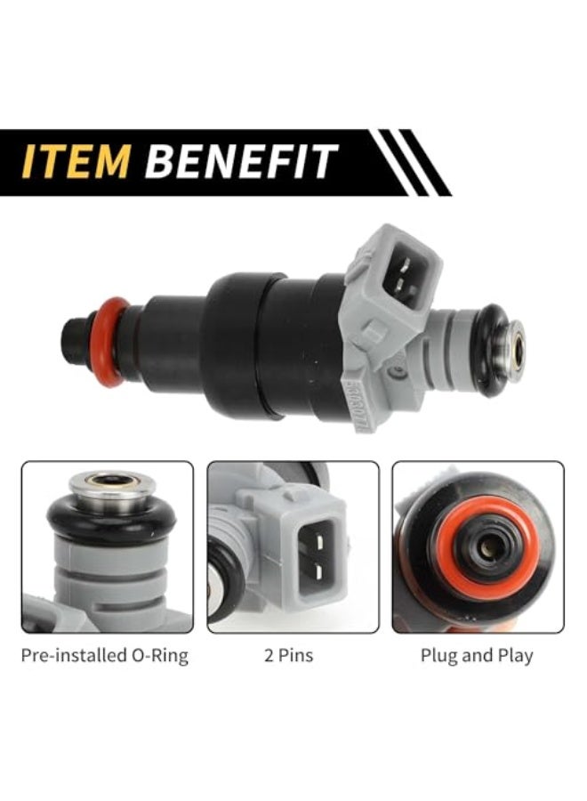 REPAIROCK 1 Pc Fuel Injector for Dodge for Ram 1500 1996-1999 Engine Fuel Injection Nozzle No.53030778 1 Holes Plastic Black - Image 4