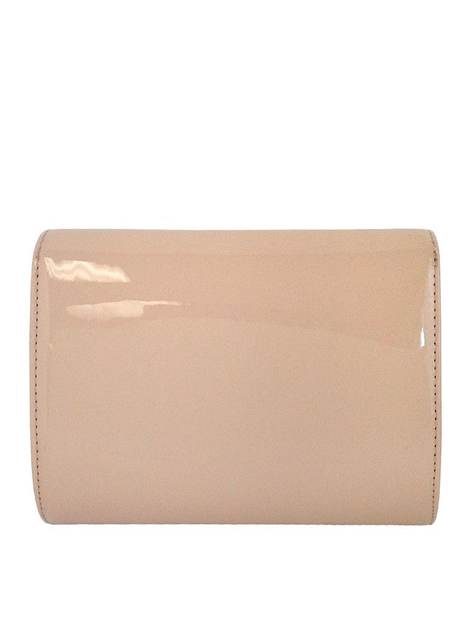JNB Patent Leather Clutch for Women - Glossy Candy-Style Evening Bag with Detachable Chain, Black Twill Lining, Gold Hardware, Slim Structured Design with Interior Pocket for Parties and Special Event - Image 2