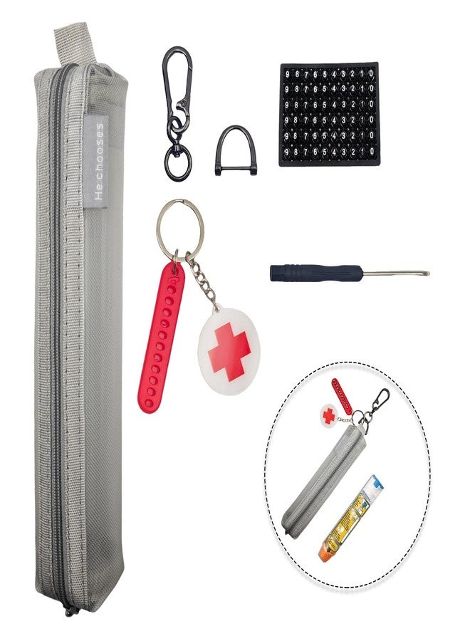 MAGNEECH 1 Pack Mesh Epi Pens Carrying Case EpiPen Carrier - Convenient Travel Case for Allergy and Diabetes - Fits Put in 1 Epi Pens (Grey) - Image 3