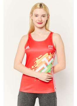 Adidas Women Sportswear Fit Sleeveless Outdoor Jersey, Red  - Image 1