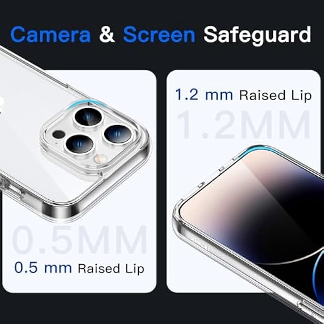 JETech Case for iPhone 14 Pro 61Inch NonYellowing Shockproof Phone Bumper Cover AntiScratch Clear Back Clear - Image 5