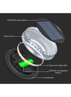 NIBEMINENT Water Resistant LED Solar Deck Light Yellow  - Image 5
