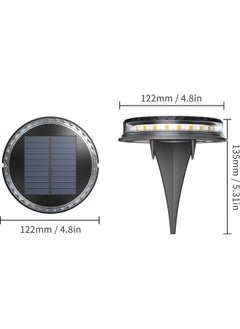 NIBEMINENT Water Resistant LED Solar Deck Light Yellow  - Image 3