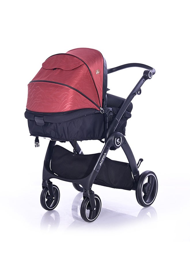 لوريلي عربة أطفال أدريا باللونين الأسود والأحمر - Image 3