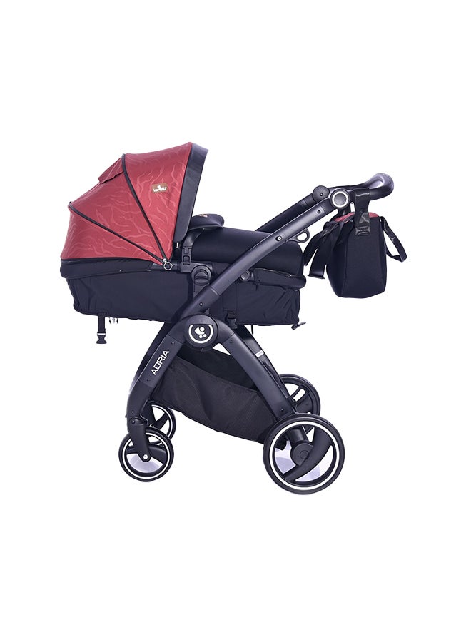 لوريلي عربة أطفال أدريا باللونين الأسود والأحمر - Image 5