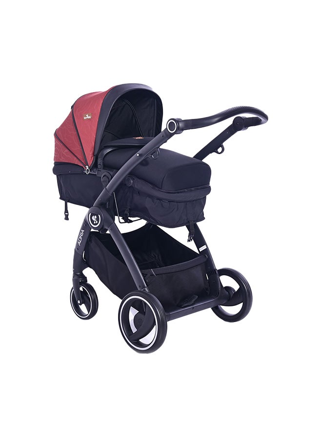 لوريلي عربة أطفال أدريا باللونين الأسود والأحمر - Image 2
