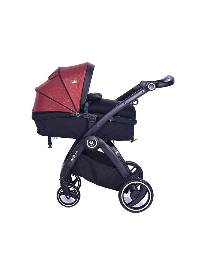 لوريلي عربة أطفال أدريا باللونين الأسود والأحمر - Image 4